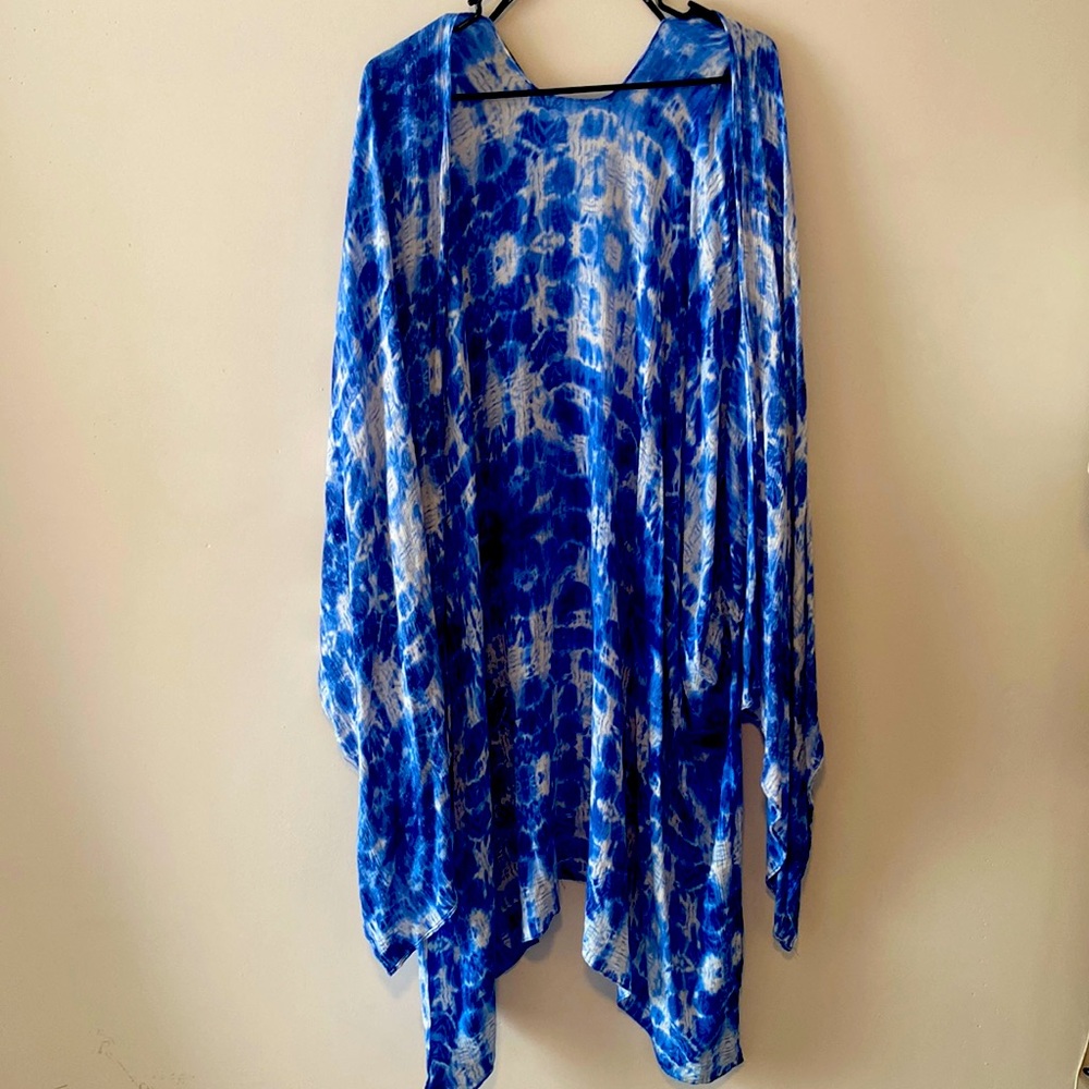 Tie dye blue coverup